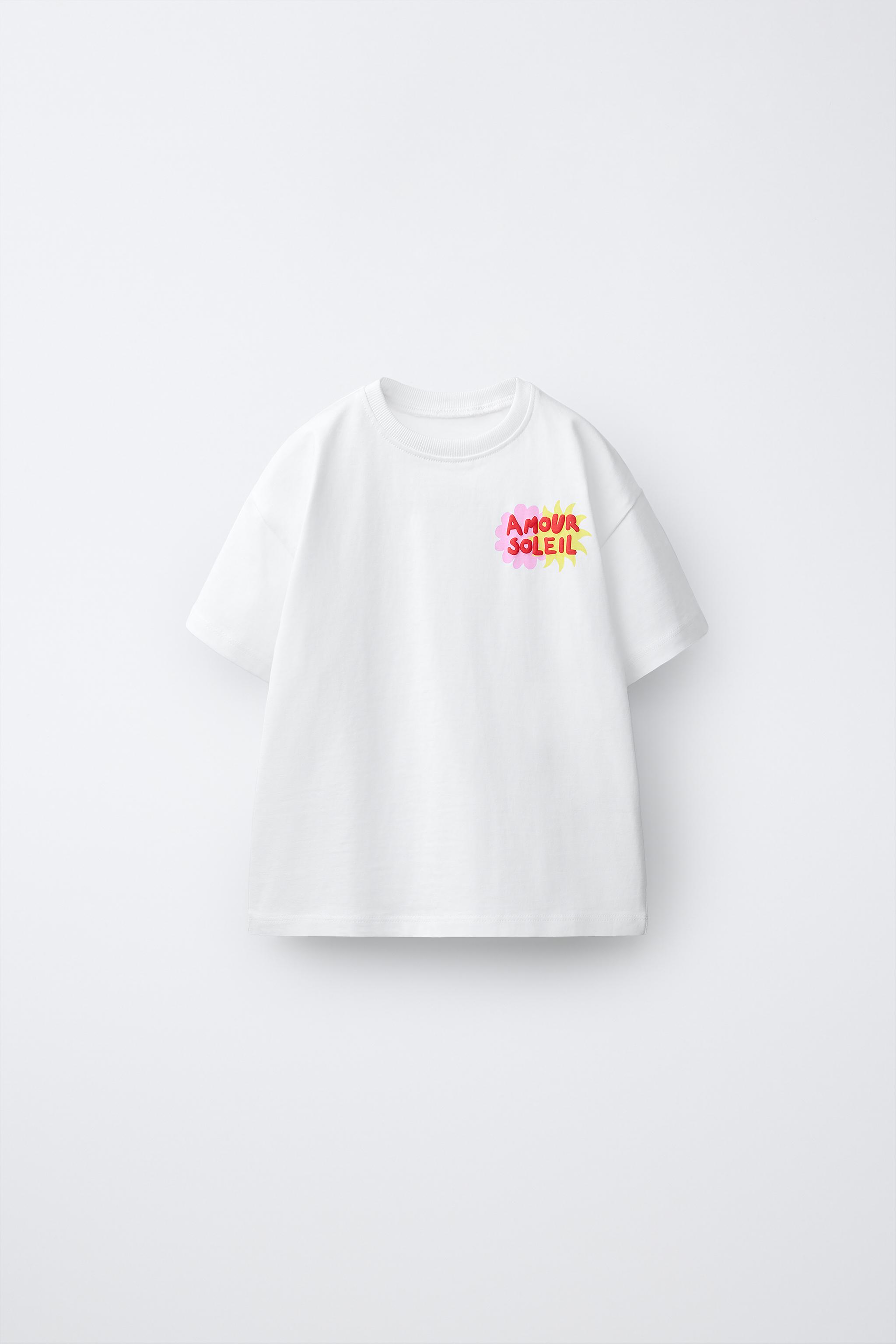 RAISED PRINT T-SHIRT - White | ZARA United States