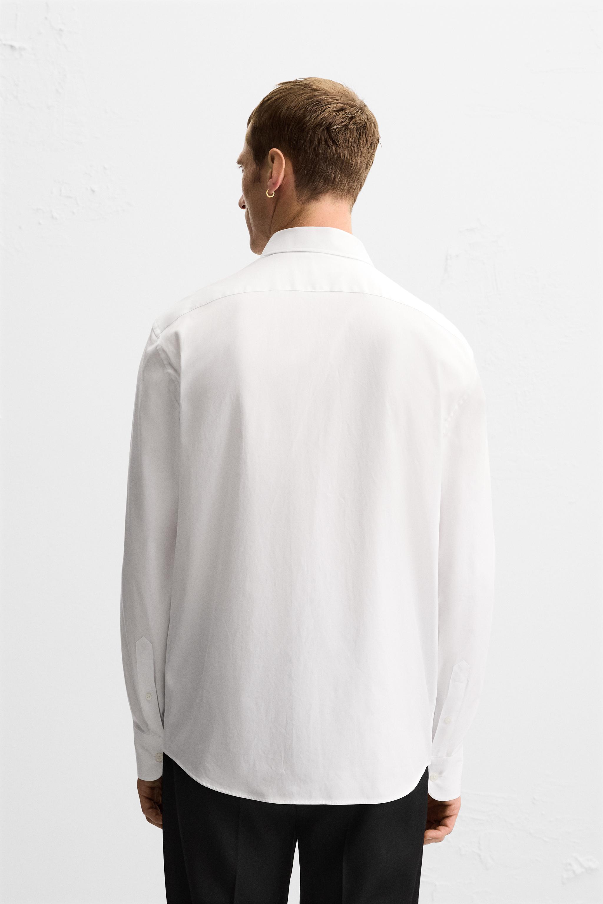 REGULAR FIT TEXTURED SHIRT - White | ZARA United States