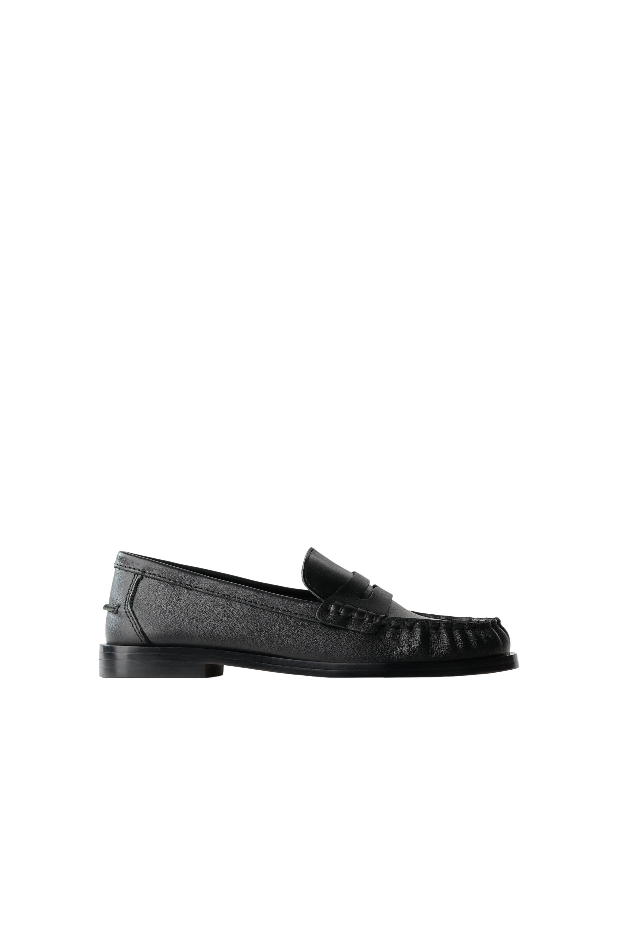 ZARA レザー ローファー レザーローファー - ブラック | ZARA Japan / 日本