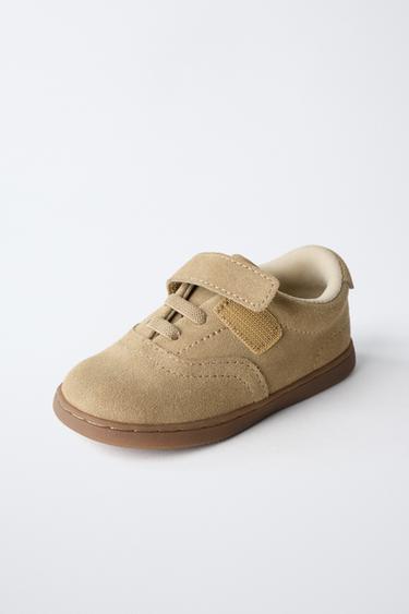 TENNIS OU BASKET CUIR - Marron sable de Zara - Image 3