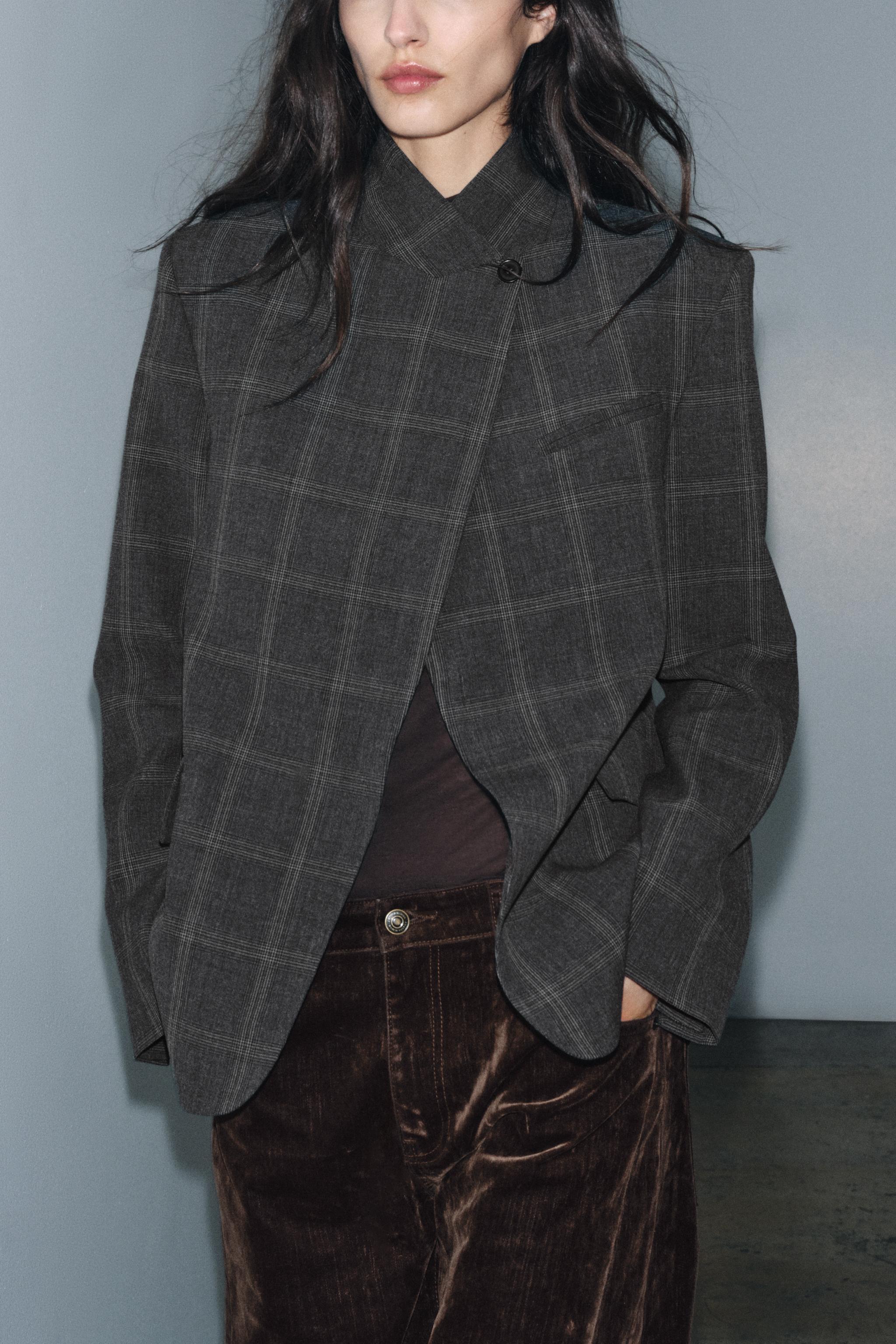 PLAID BLAZER ZW COLLECTION LIMITED EDITION