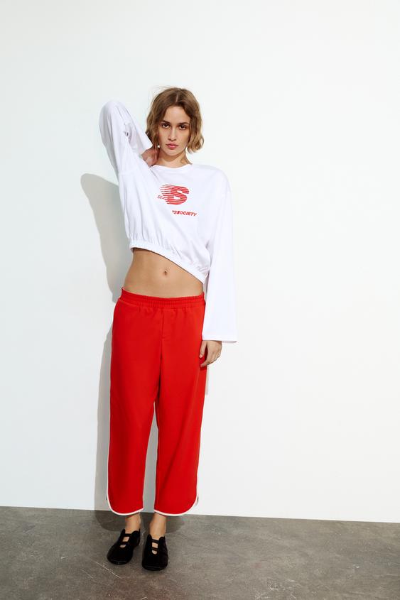 Pantalon femme Zara couleur rouge neuf taille XS