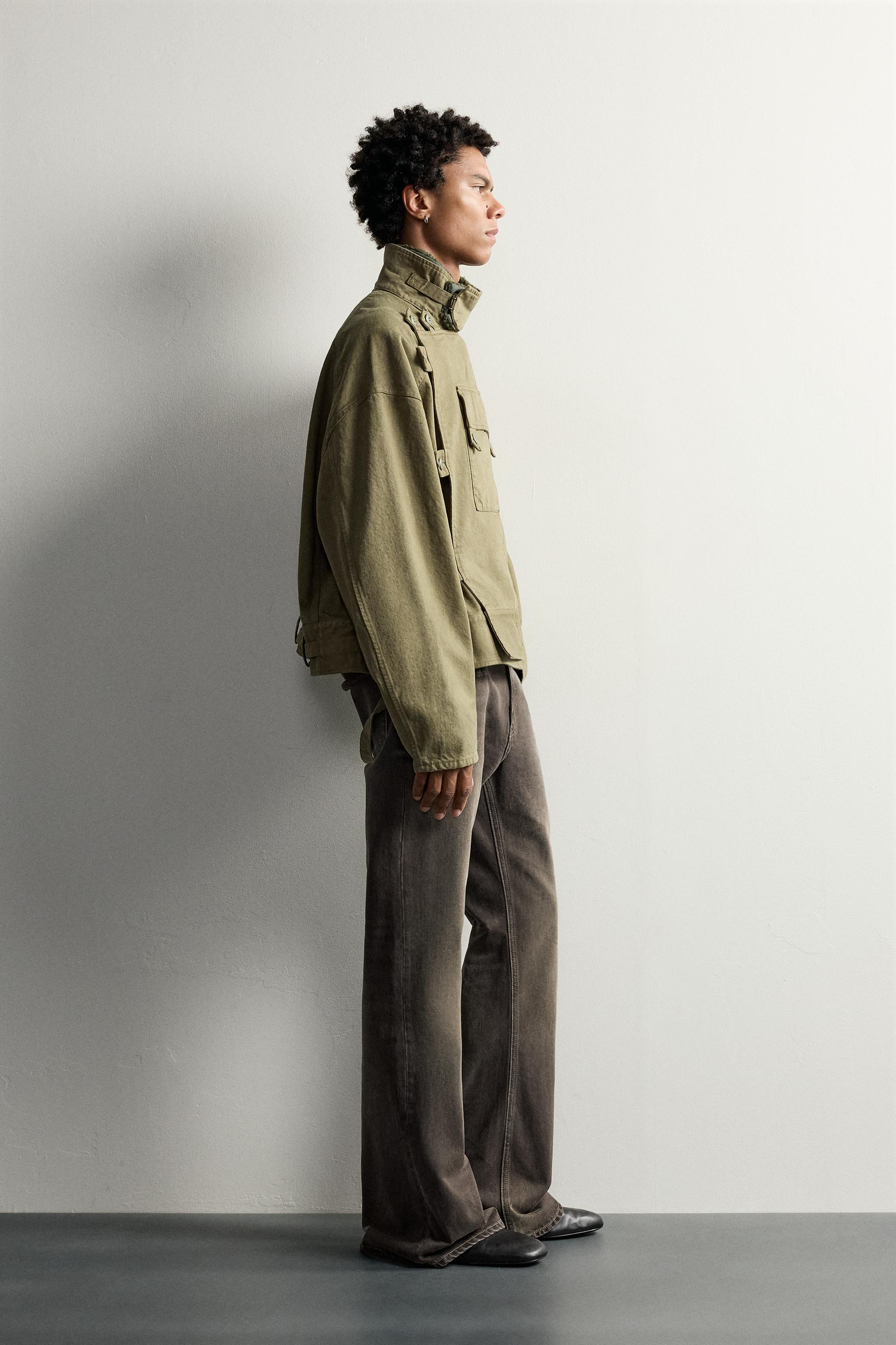 BLOUSON COUPE BOXY À COL COMBINÉ