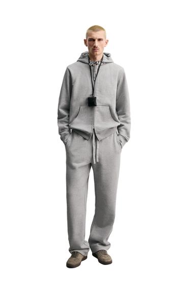 HEAVYWEIGHT HOODIE WITH ZIP - Grey marl by Zara