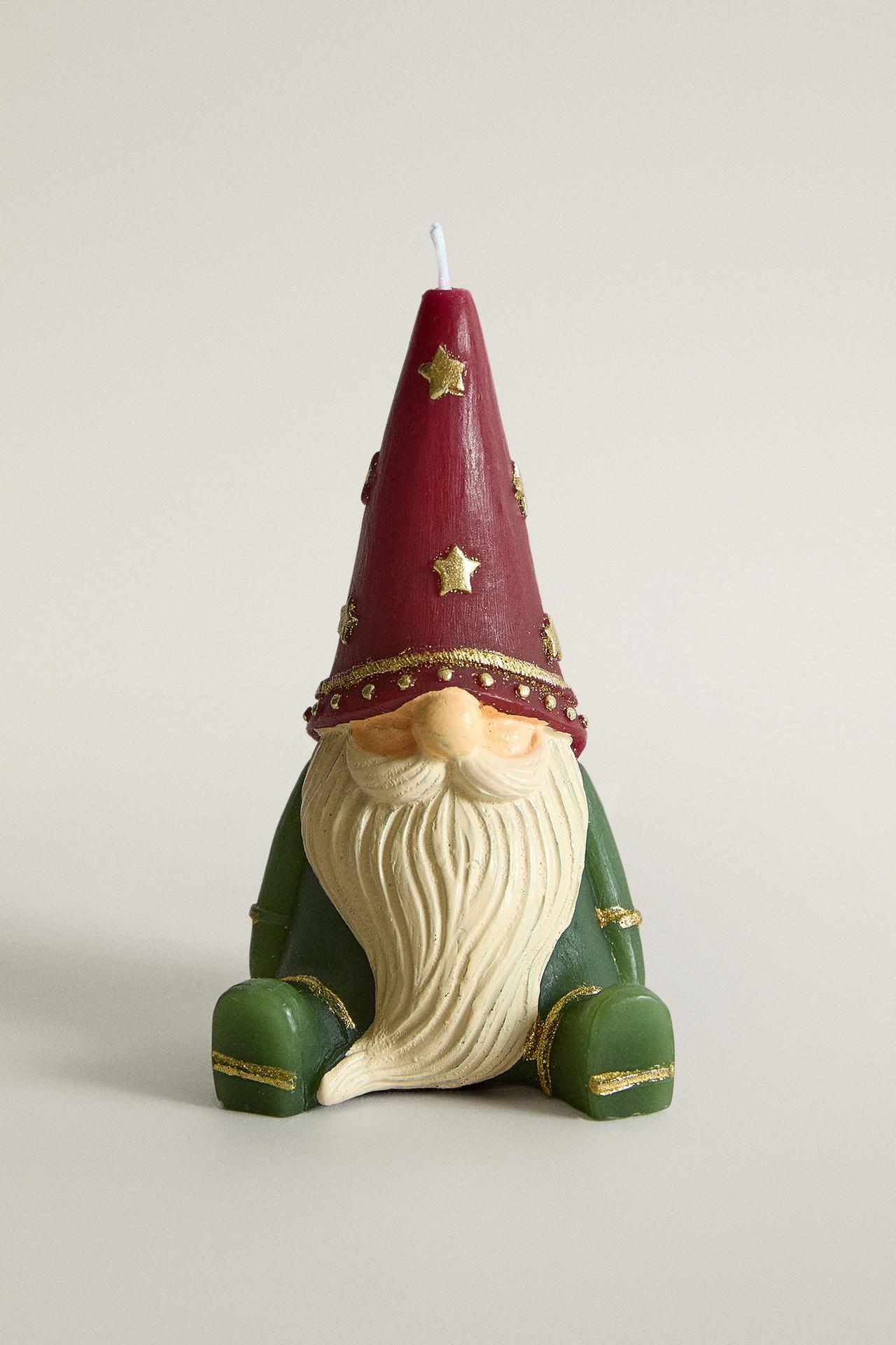 DECORATIVE CHRISTMAS GNOME CANDLE