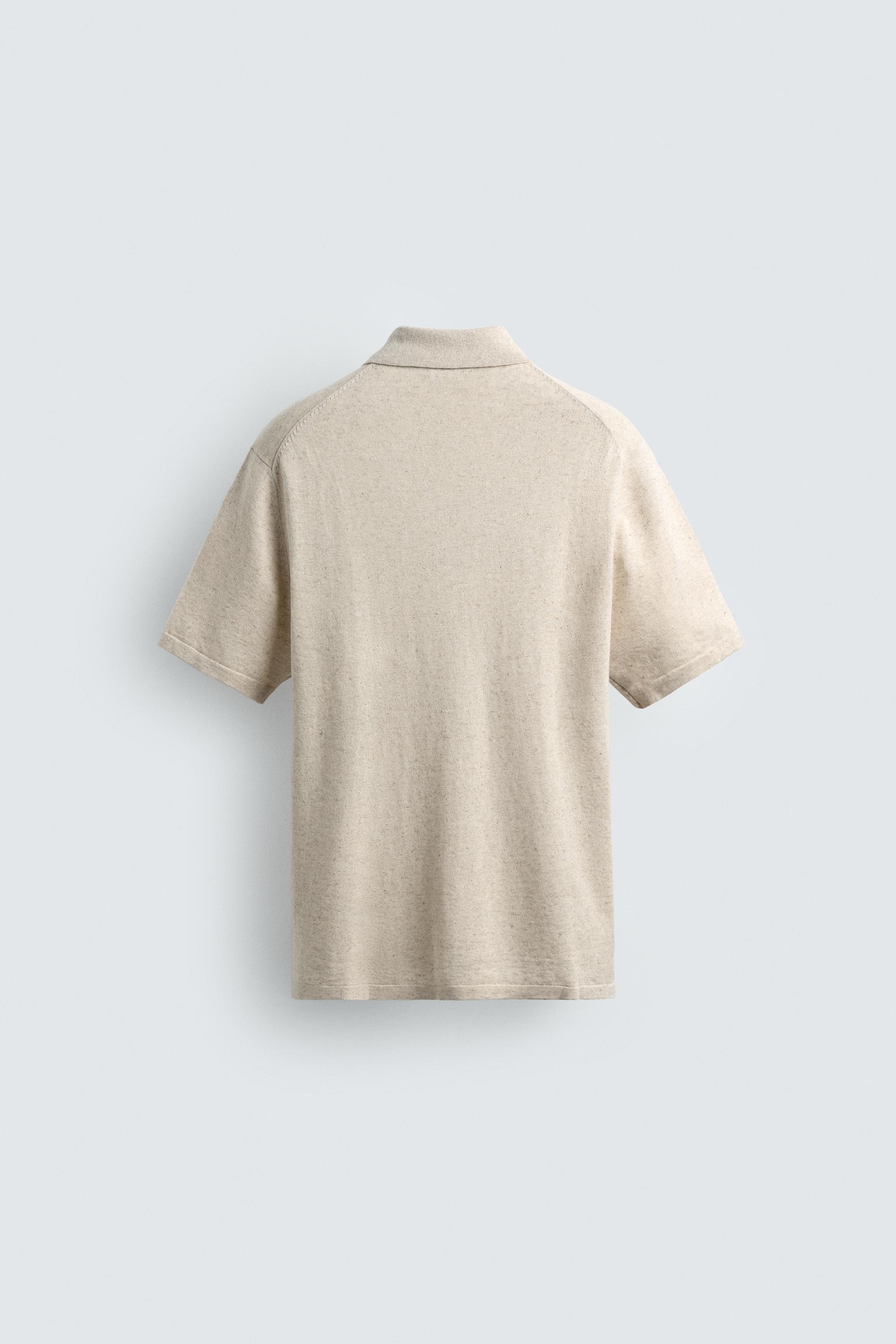 COTTON LINEN BLEND KNIT SHIRT