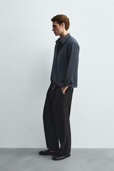 CHEMISE POLO FLUIDE - Plomb de Zara - Image 3