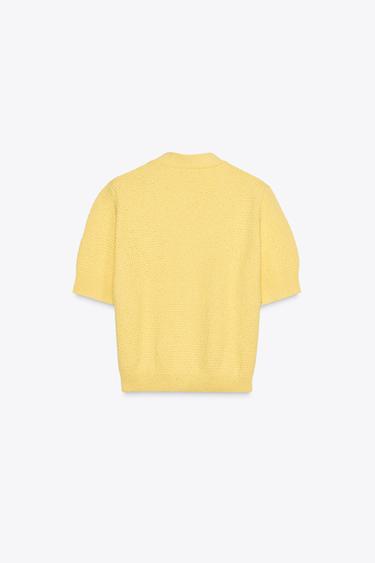 STAR BUTTON CARDIGAN - Yellow by Zara - Image 6