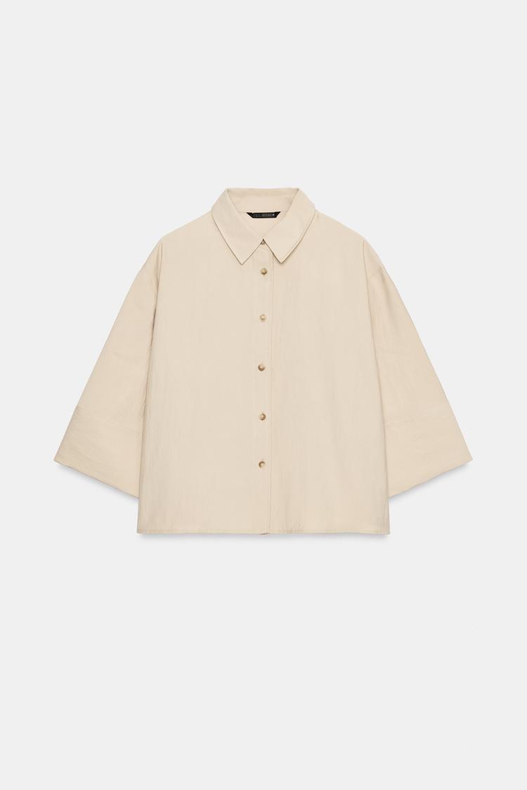 Camisa corta de mangas anchas 7
