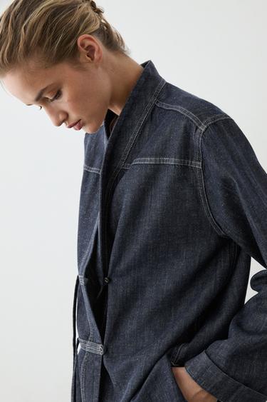 Sobrecamisa denim total look - Azul de Zara
