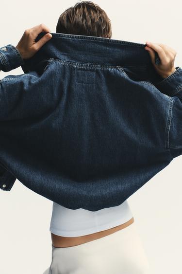 VESTE EN DENIM TRF - Bleu de Zara - Image 6