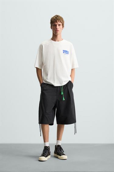CAMISETA TEXTO ESTAMPADO - Blanco de Zara - Imagen 0