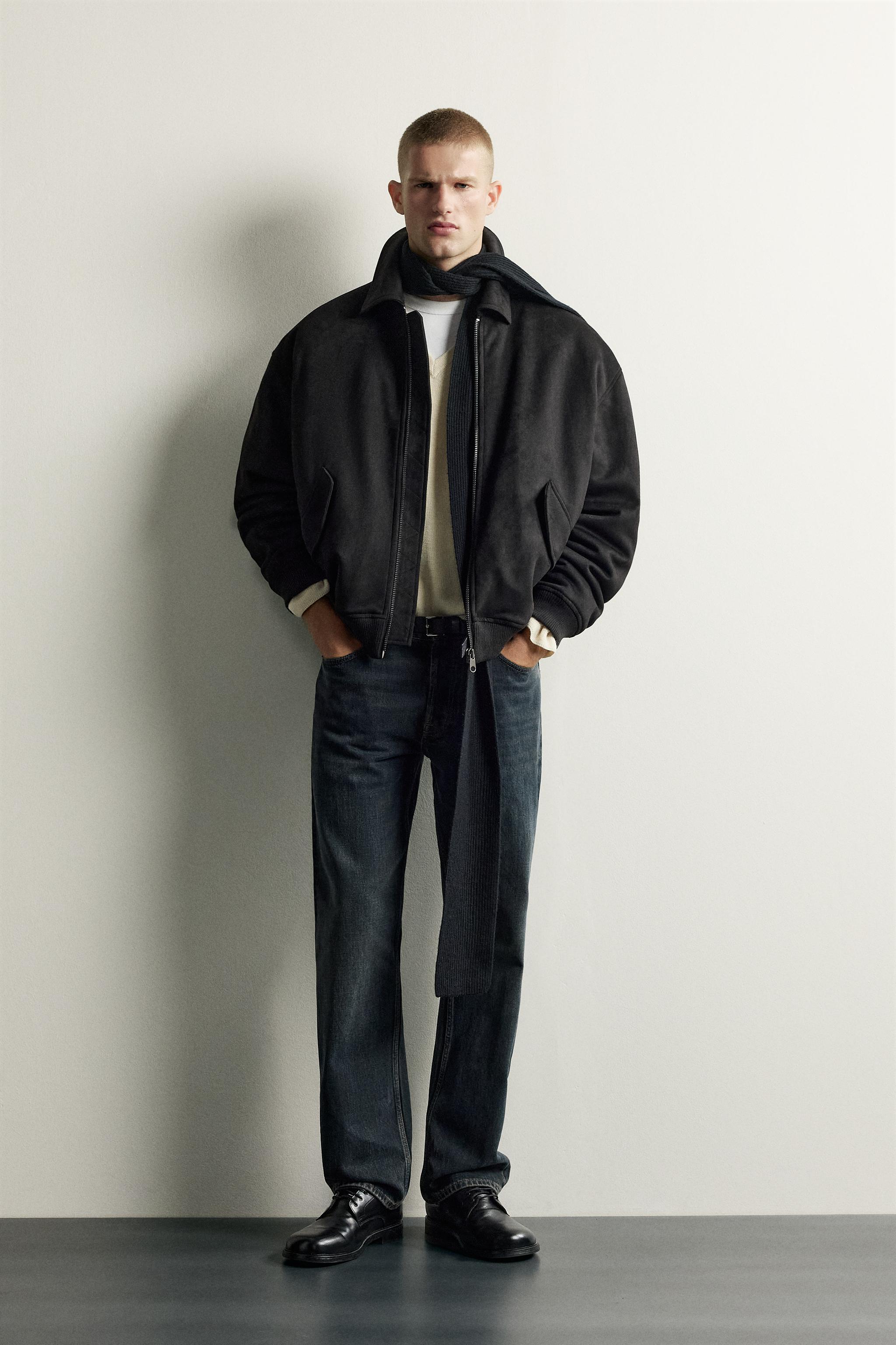 フェイクスエード パフジャケット - ブラック | ZARA Japan / 日本