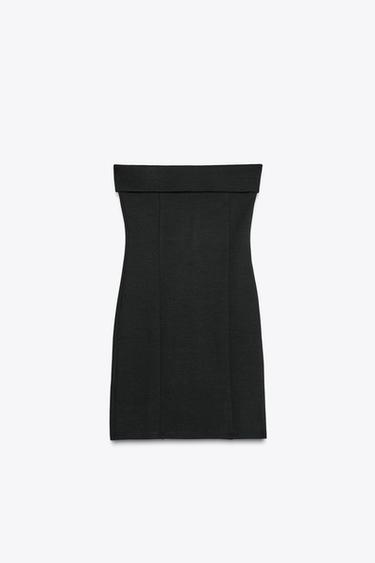 ROBE BUSTIER INTERLOCK - Noir de Zara - Image 5