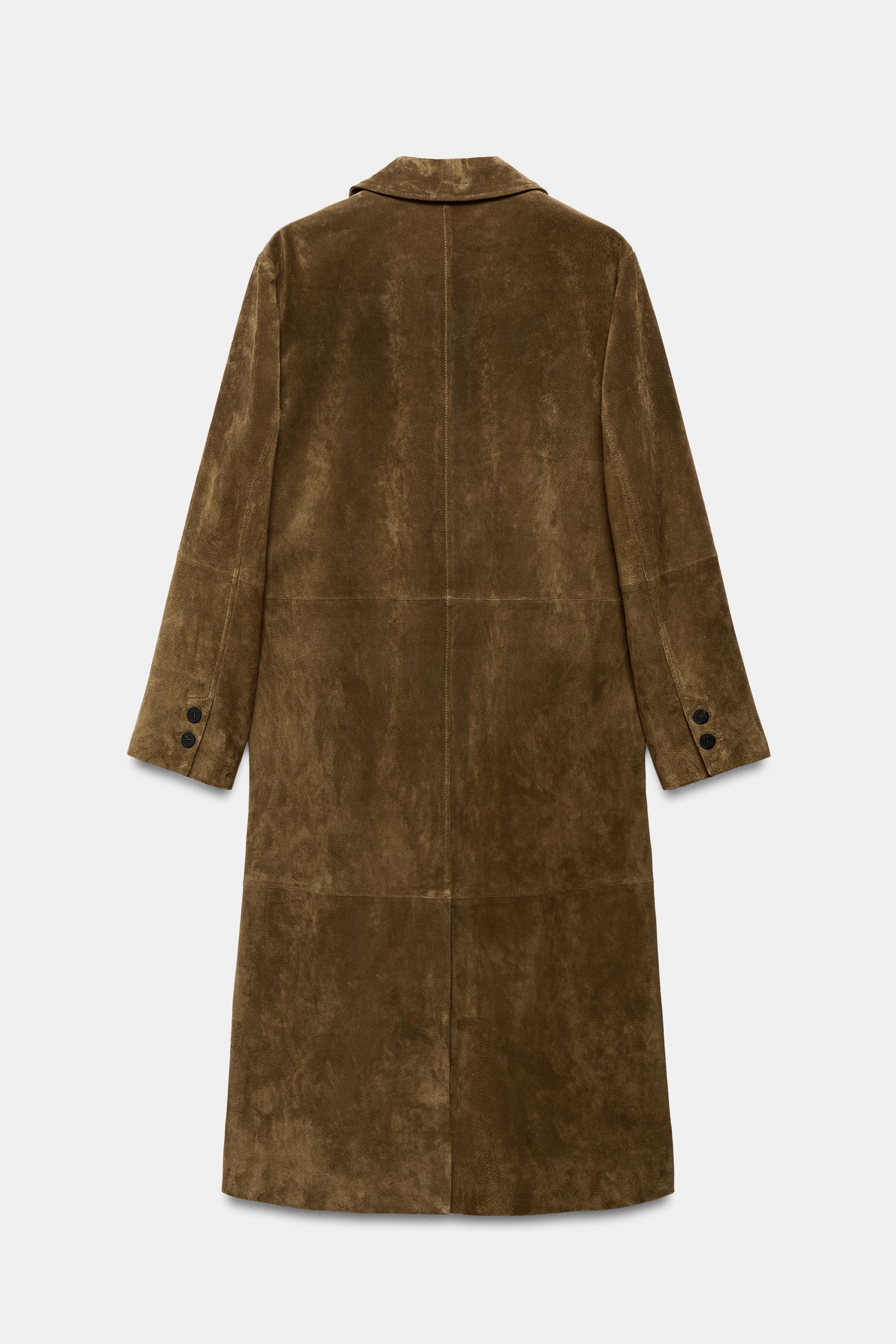 100% LEATHER LONG COAT ZW COLLECTION