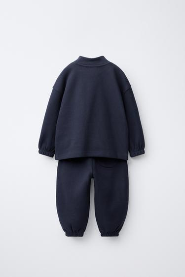 ENSEMBLE DE JOGGING SWEAT-SHIRT ET PANTALON JOGGER UNI - Bleu de Zara - Image 1