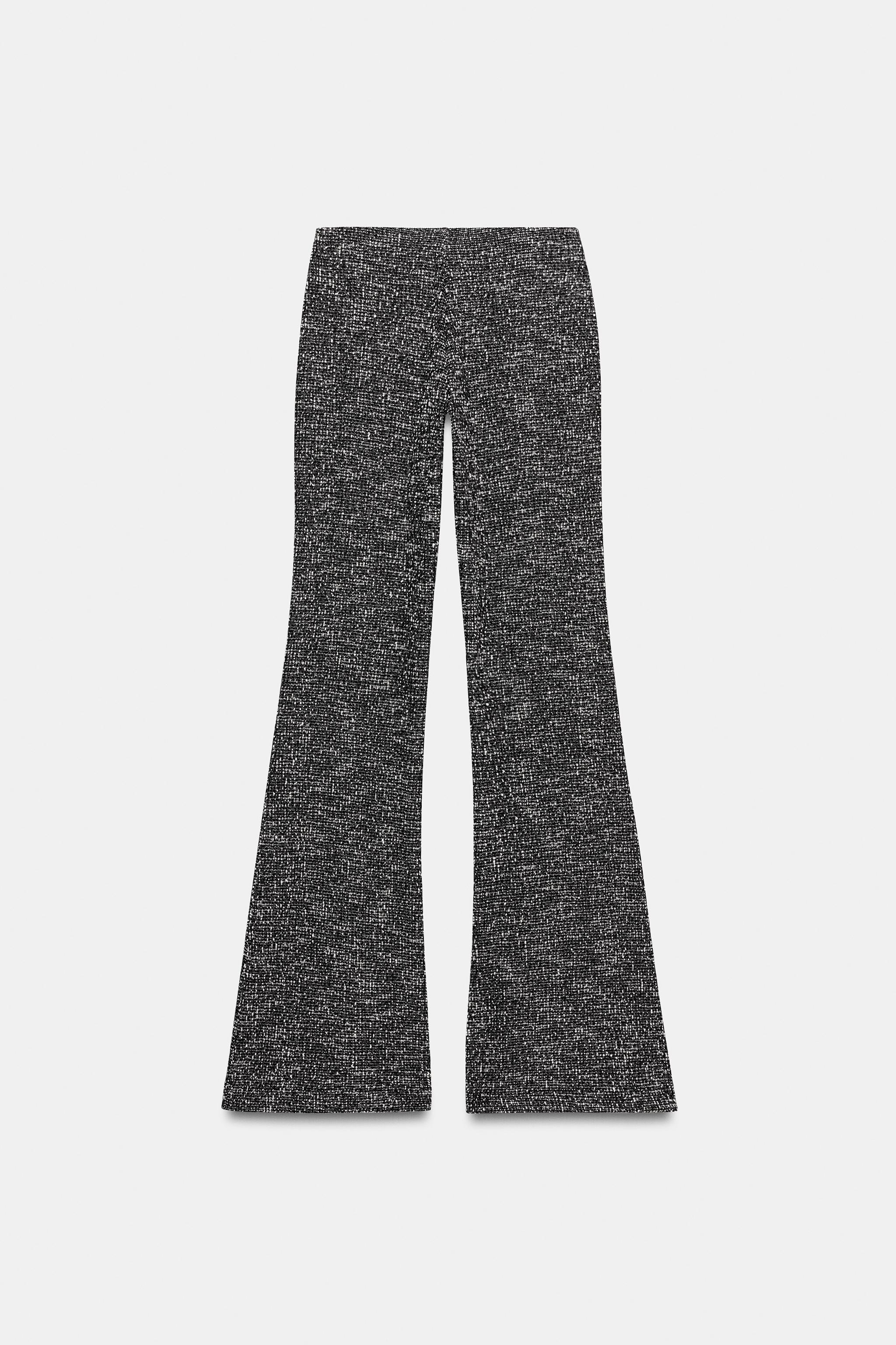 TEXTURED FLARE PANTS