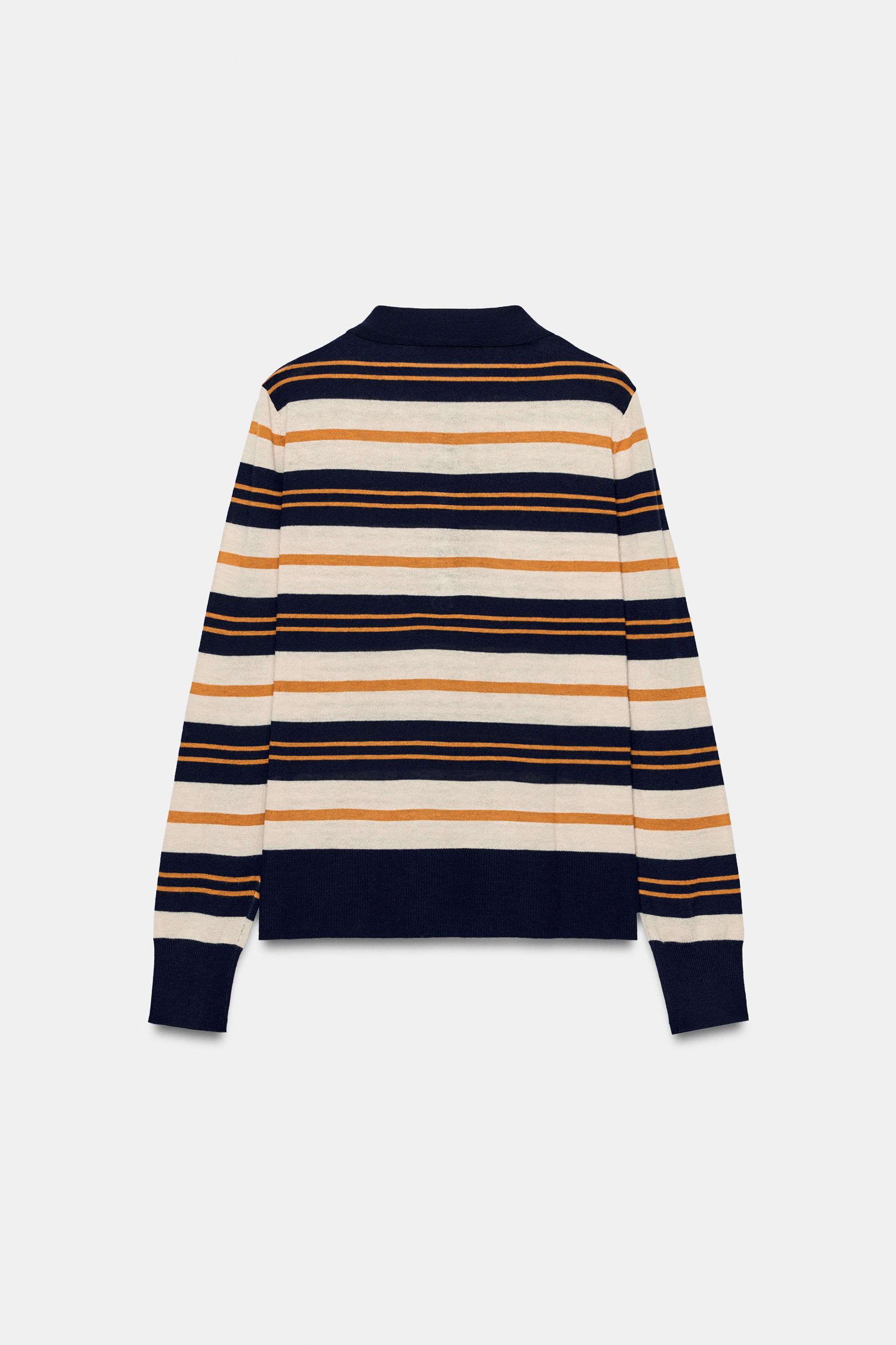 STRIPED KNIT POLO