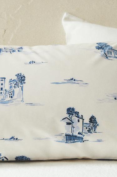 TAIE D’OREILLER TOILE JOUY - Bleu de Zara - Image 5