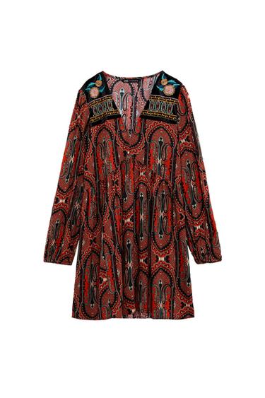 VESTIDO ESTAMPADO COMBINADO