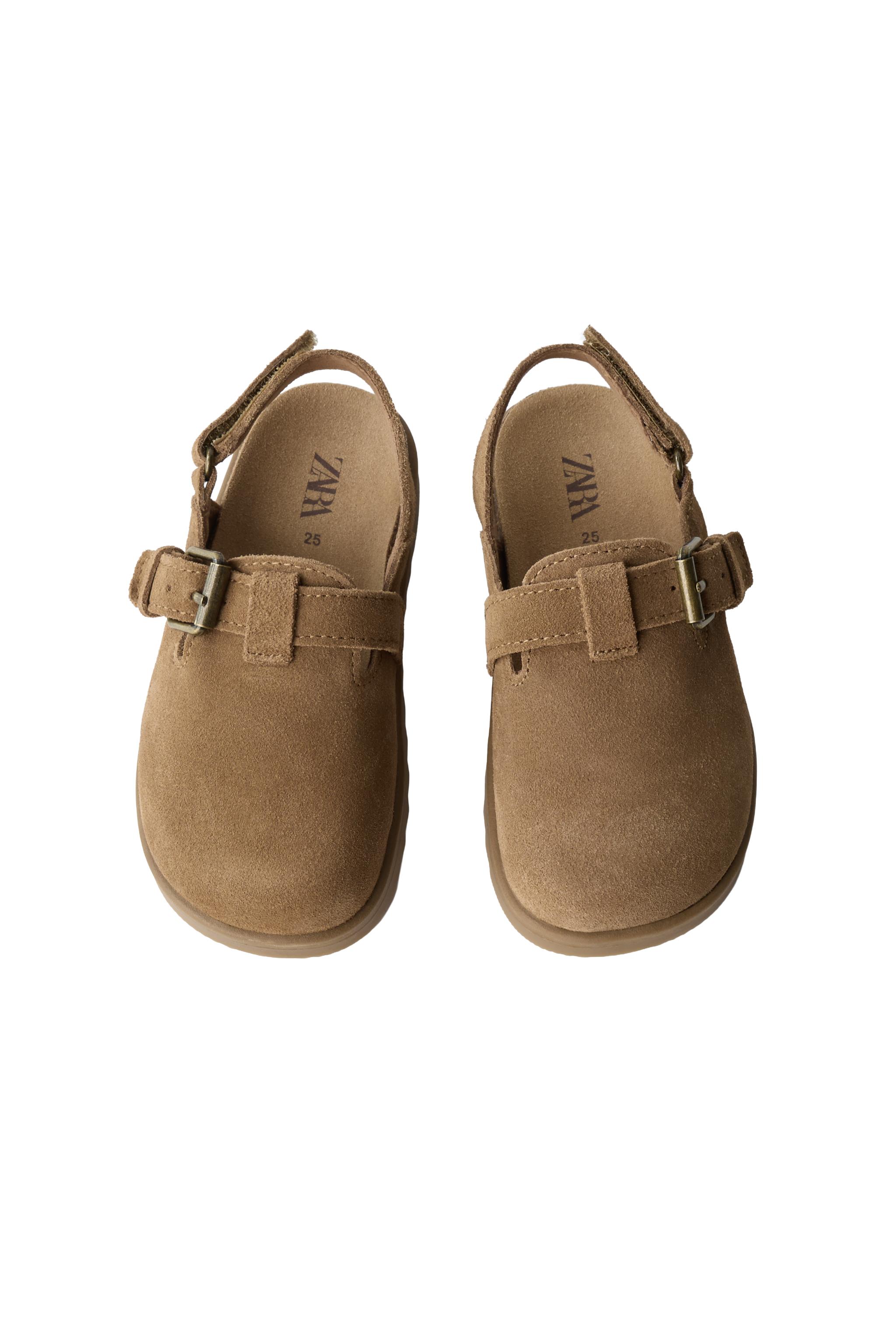LEATHER CLOGS — Beige