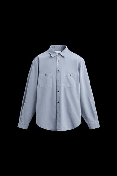 WASHED RELAXED FIT SHIRT - Bluish by Zara - Image 0