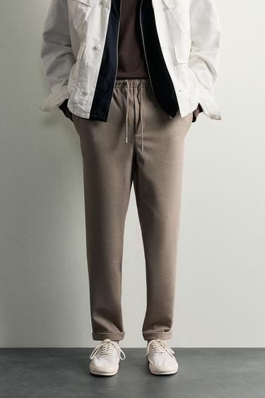 JOGGINGHOSE – EASY CARE - Braun meliert von Zara