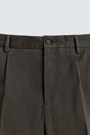 PANTALON DE COSTUME EFFET DÉLAVÉ - Gris taupe de Zara - Image 7