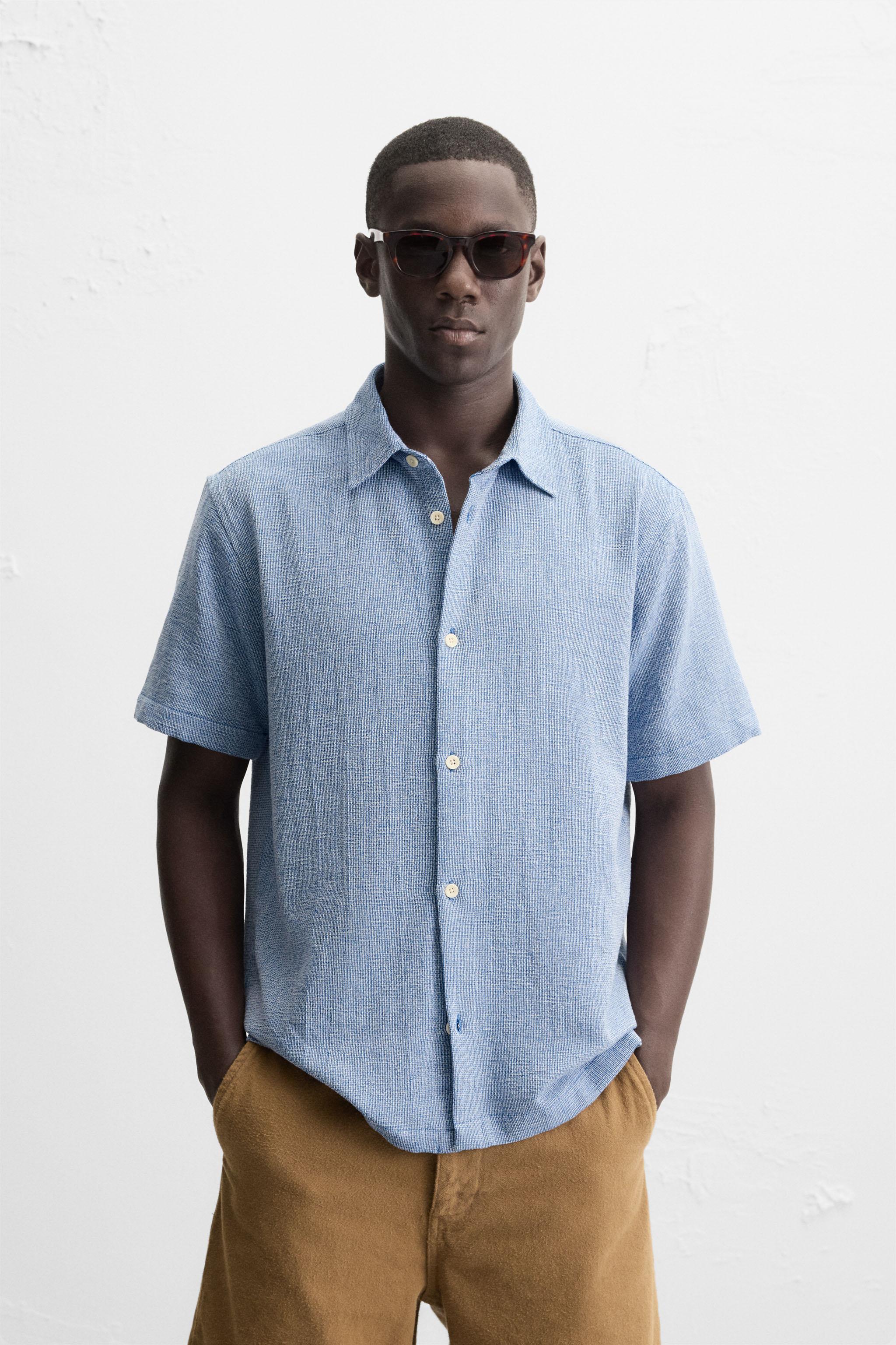 REGULAR FIT TEXTURED SHIRT
