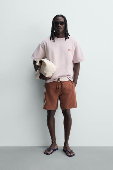 TRAXE DE BAÑO LONGO BANDAS PUKAS SURF X ZARA - Marrón de Zara - Imaxe 0