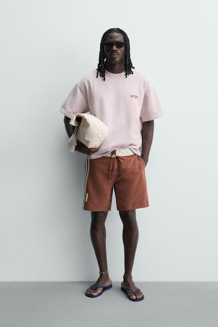 ZARA LONG SWIMMING TRUNKS WITH PUKAS SURF X ZARA BANDS