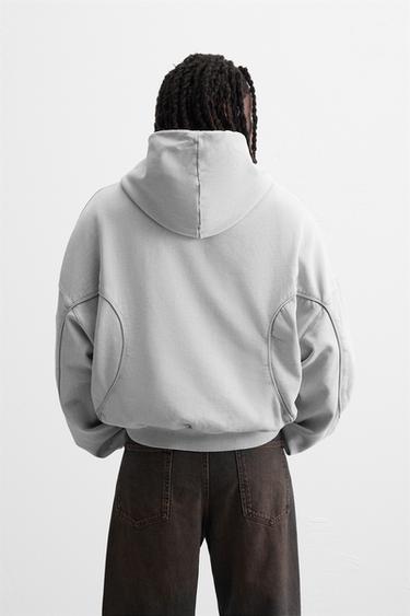 WASHED BOXY FIT SWEATSHIRT - Light grey by Zara - Image 2