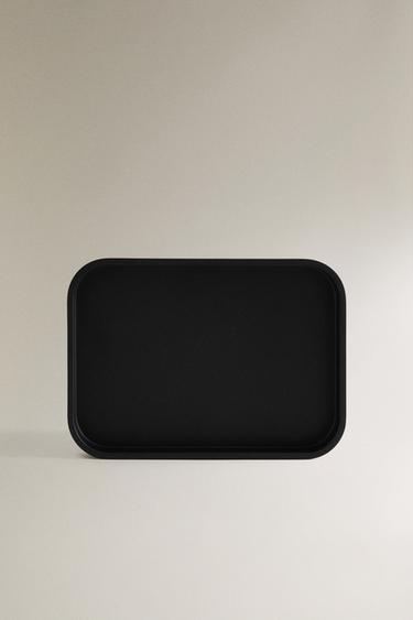 BLACK RESIN BATHROOM TRAY - Black by Zara - Image 0