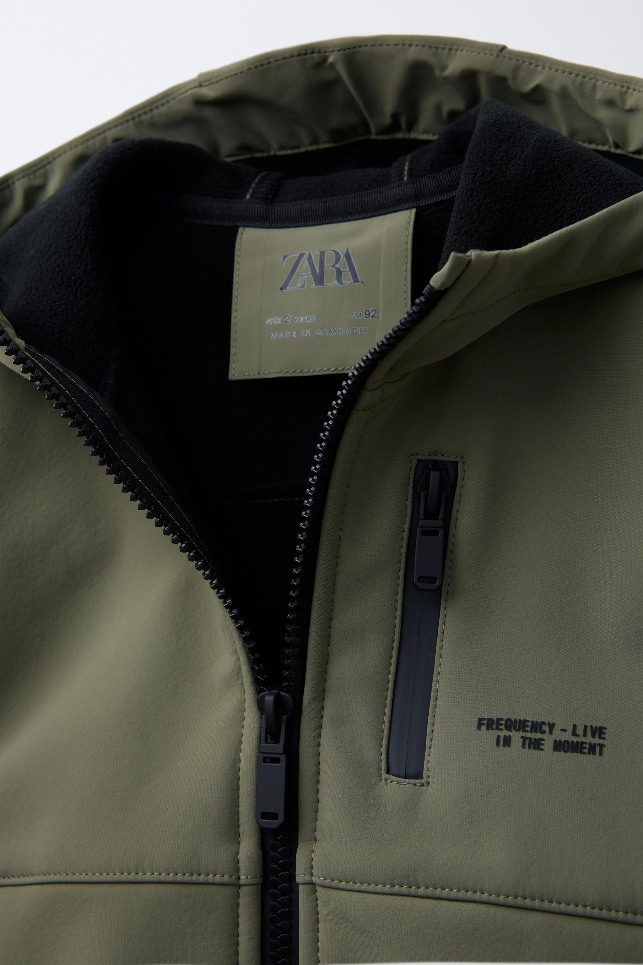 フリース裏地 ブラックフードジャケット 裏地付きフードジャケット - ブラック | ZARA Japan / 日本
