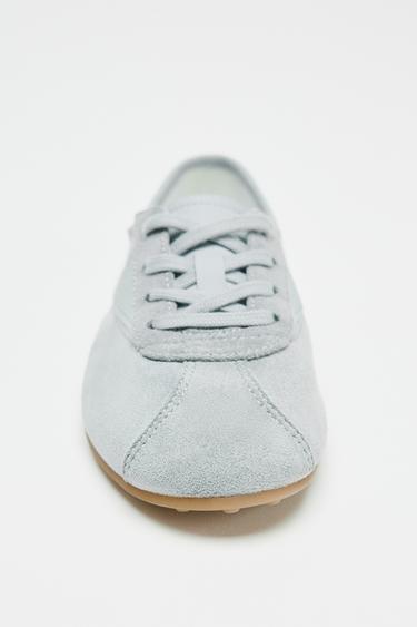 FLAT COMBINATION DERBY SHOES - Blue by Zara - Image 4