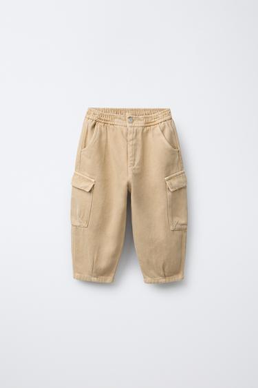TWILL CARGO TROUSERS - Light sand by Zara - Image 0