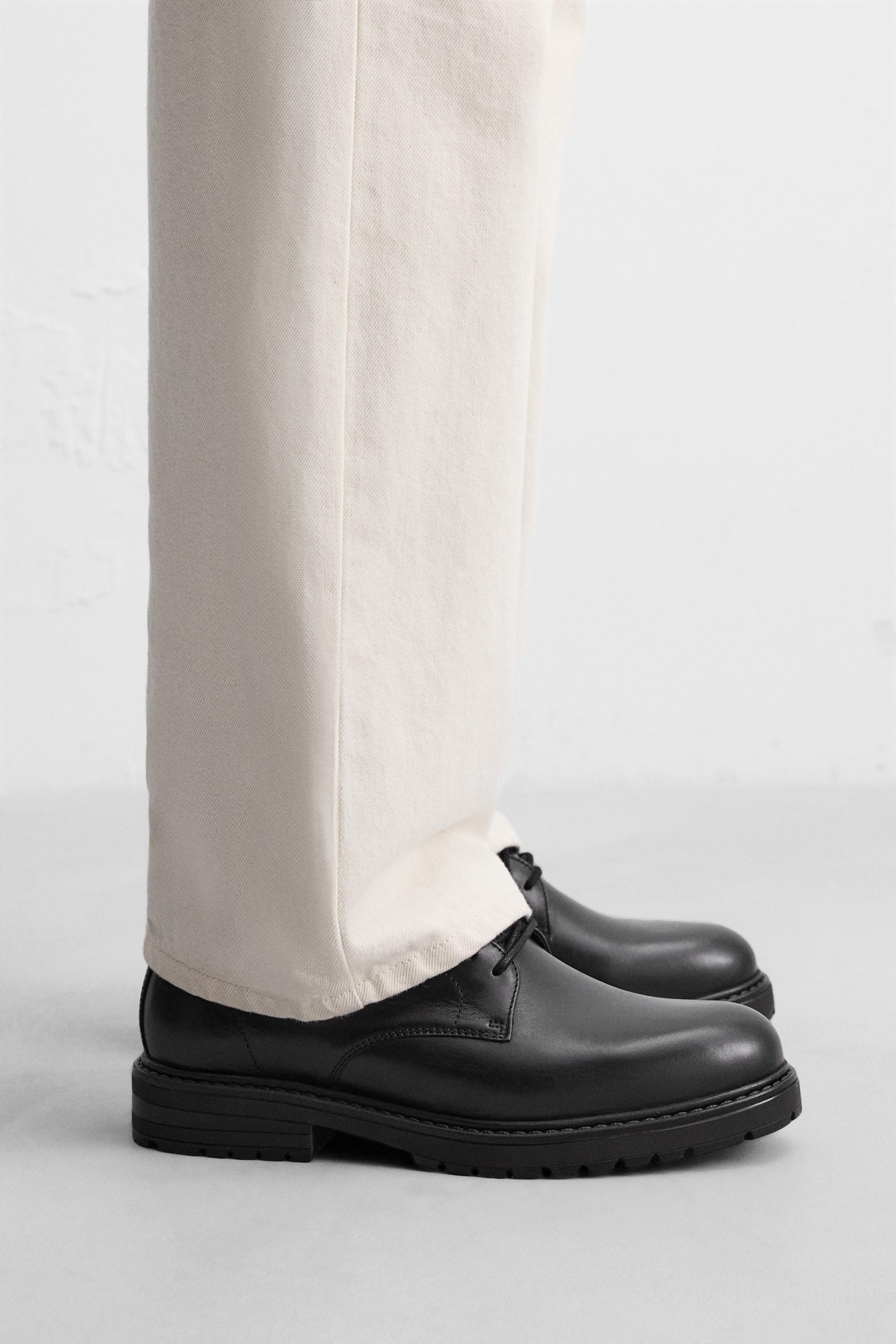 CHAUSSURE EN CUIR CHIC Noir ZARA Suisse Switzerland