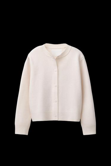 KNIT CARDIGAN - Ecru by Zara - Image 0