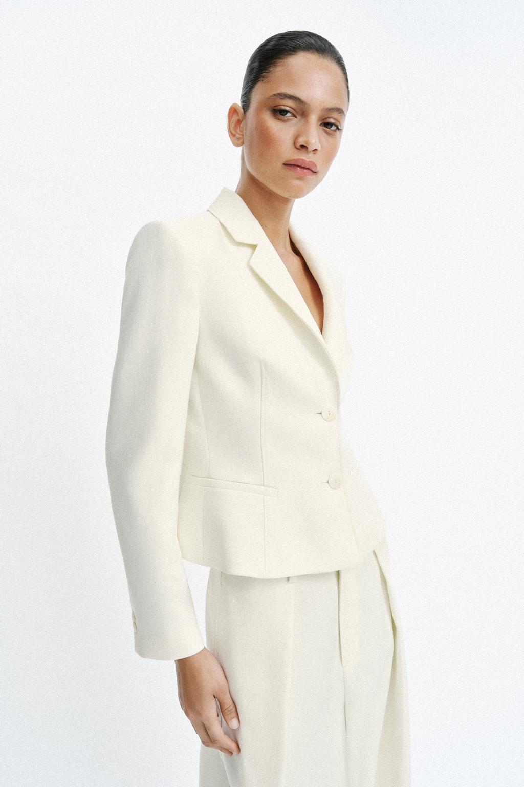 TAILORED BLAZER WITH SHOULDER PADS - image 2