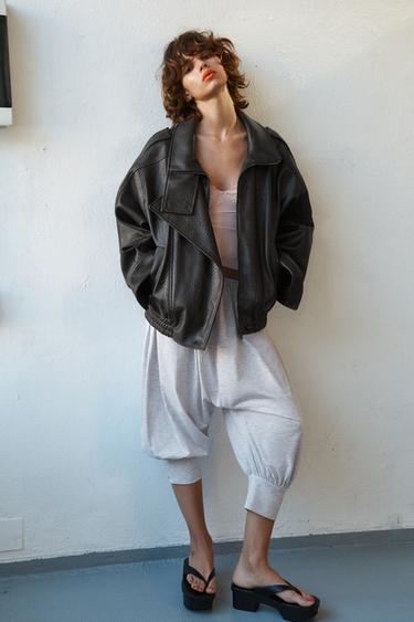 FAUX LEATHER JACKET - Black by Zara