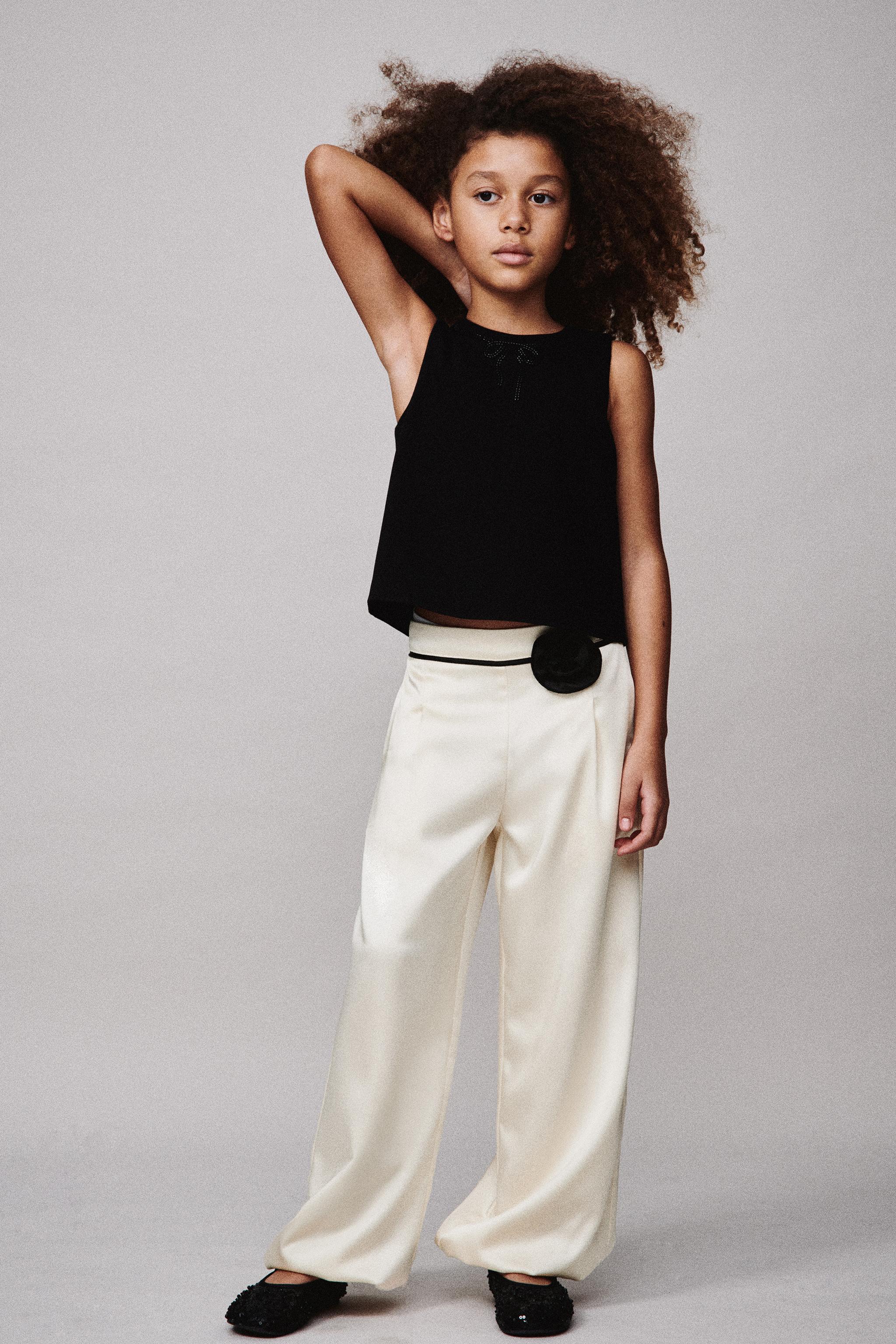 PANTALON BOUFFANT À FLEUR