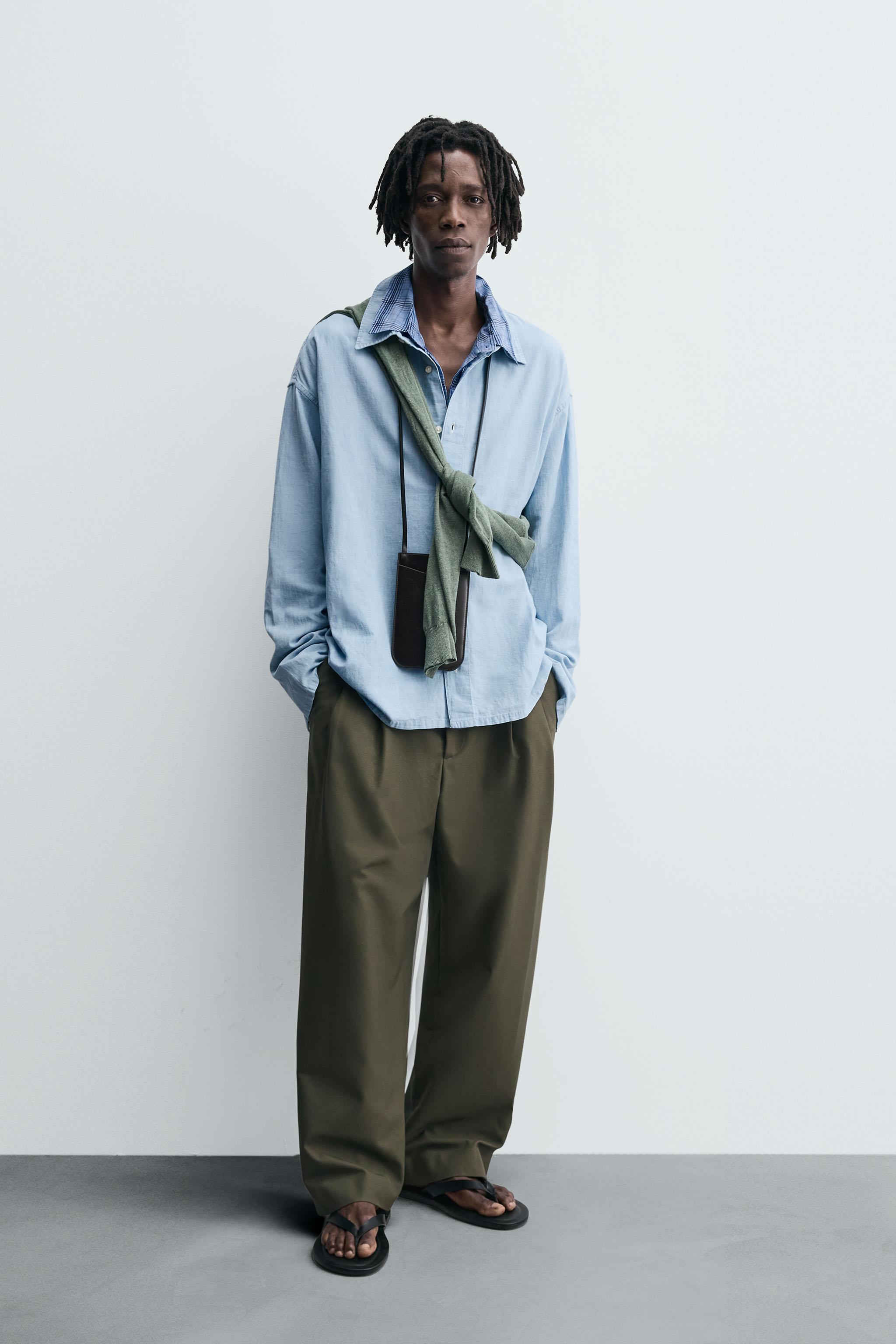 ライトブルーデニムシャツ 2ポケット 流れるようなデニムシャツ - ライトブルー | ZARA Japan / 日本