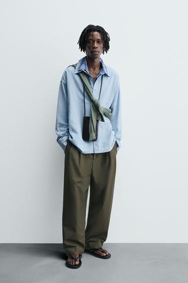 LIGHTWEIGHT DENIM SHIRT - Light blue by Zara