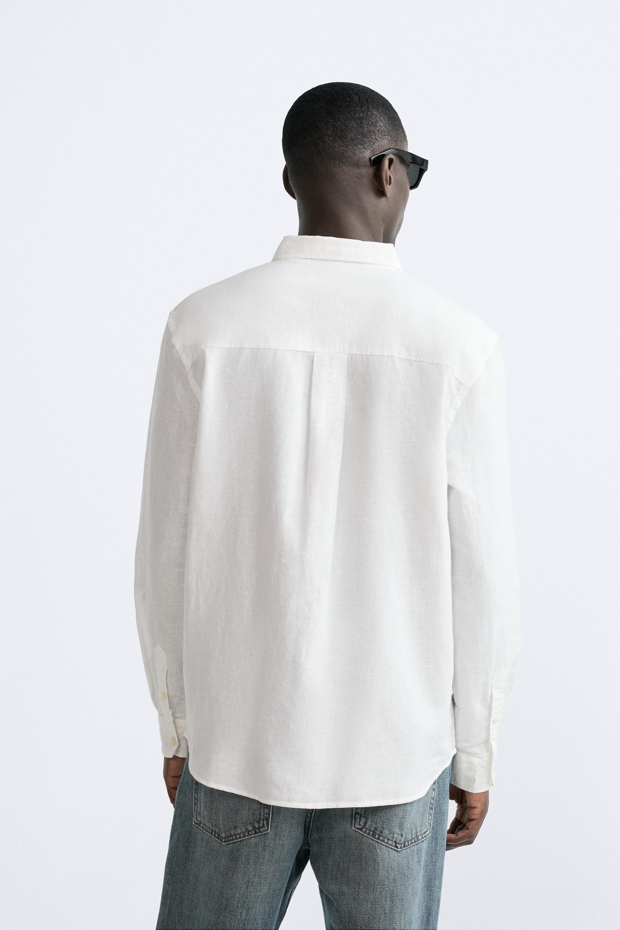 Zara camisas cheap blancas hombre