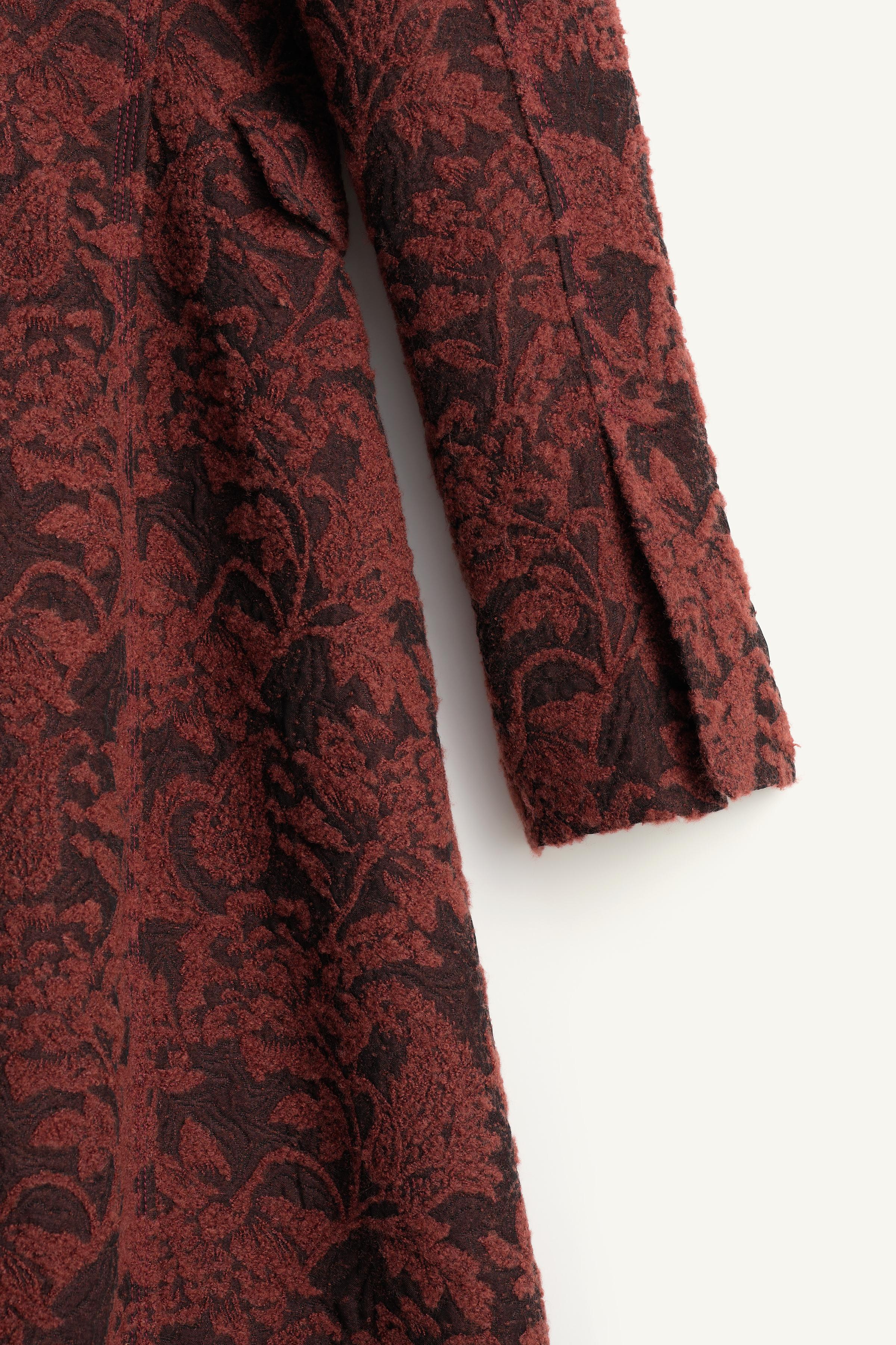 LIMITED EDITION LONG WOOL JACQUARD COAT