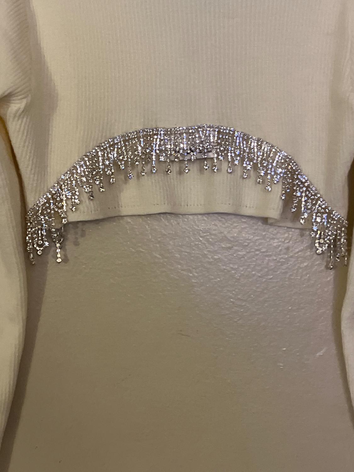RHINESTONE CROPPED KNIT - Image 3
