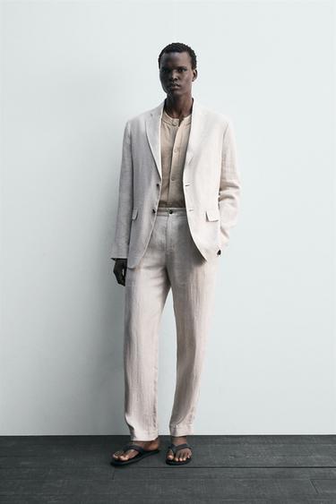 Zara 100% LINEN SUIT - Green - Image 0