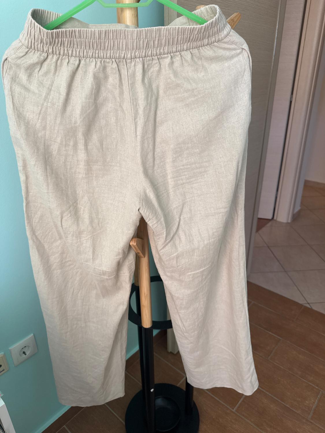 WIDE-LEG LINEN-BLEND TROUSERS - Image 2