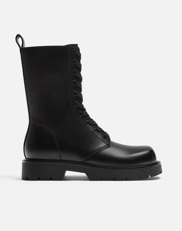 BOTA CORDONES SUELA VOLUMEN - Negro de Zara