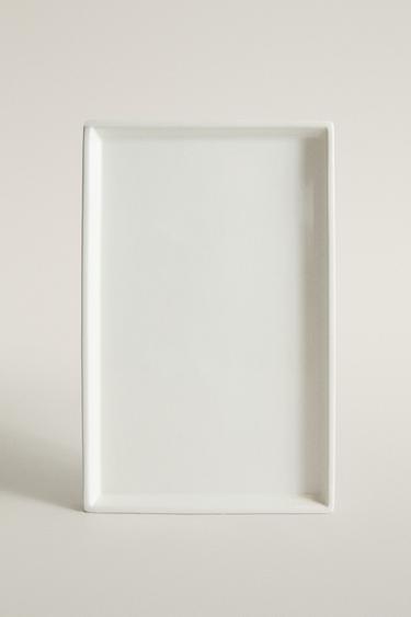 WHITE EARTHENWARE BATHROOM TRAY — White 1